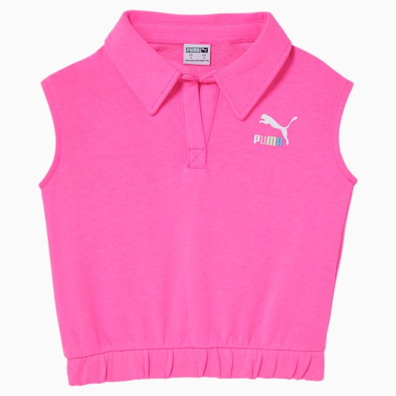 Puma | Girls Brighter Days Pack French Terry Little Kids Sleeveless Tee - RAVISH