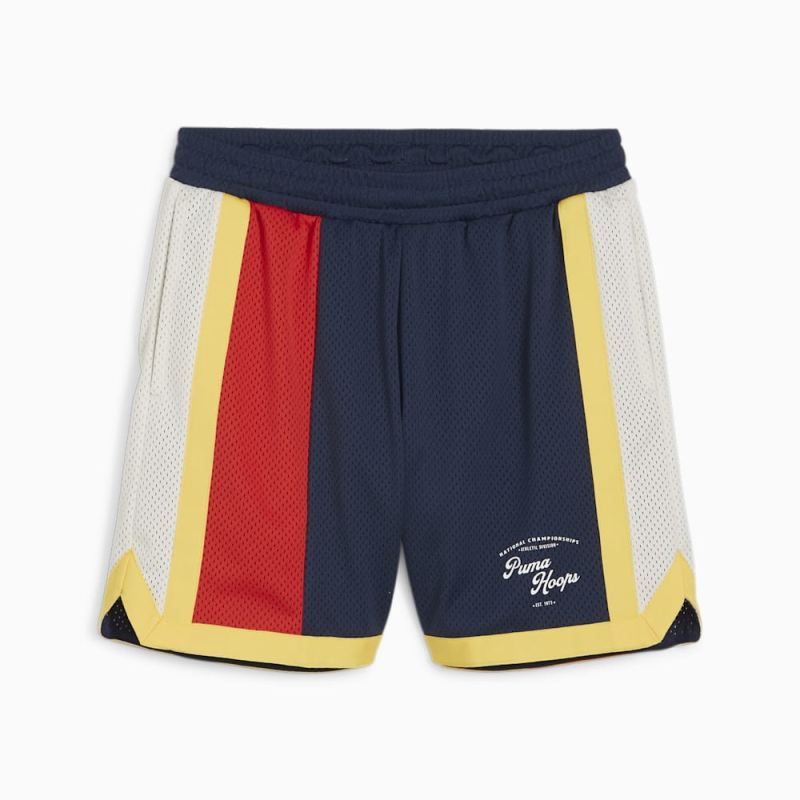 Puma | Men's SHOWTIME Puma | Men's HOOPS Basketball Mesh Shorts - Club Navy