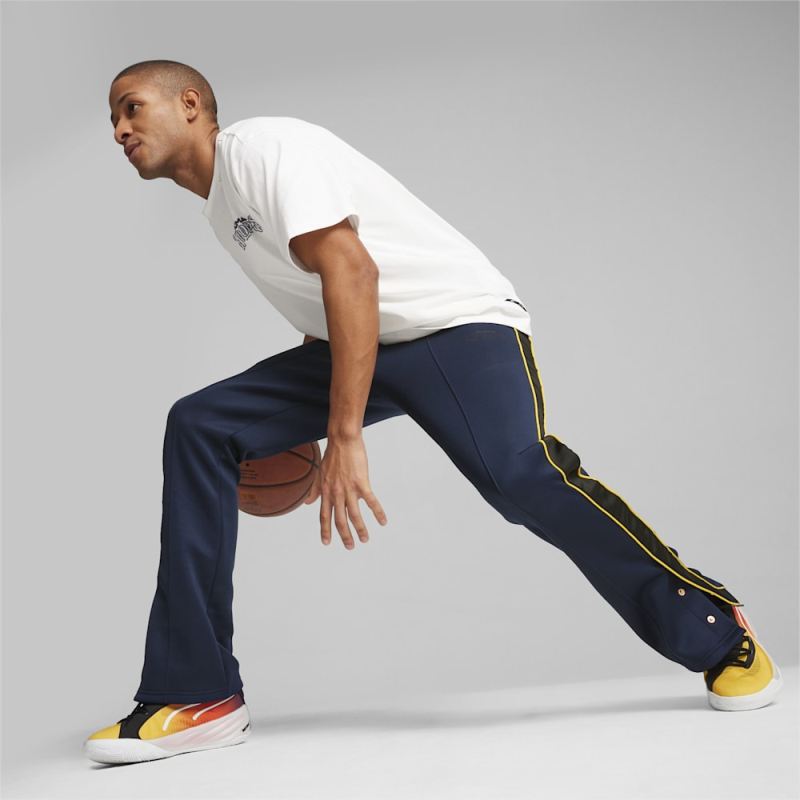 Puma | Men's SHOWTIME Puma | Men's HOOPS Basketball Double Knit Pants - Club Navy