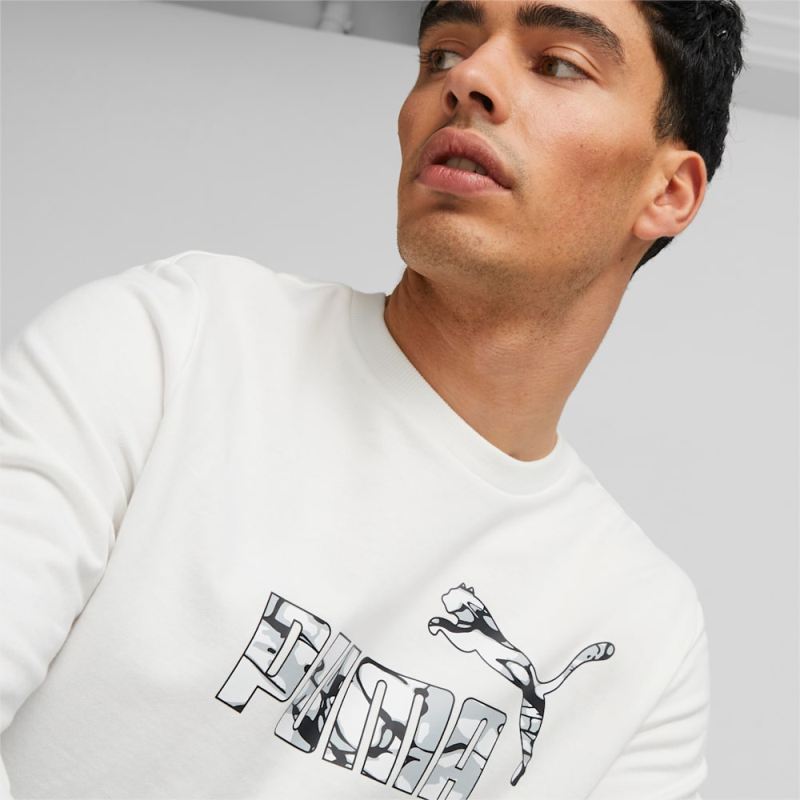 Puma | Men's Summer Splash Crew Neck Sweatshirt - White