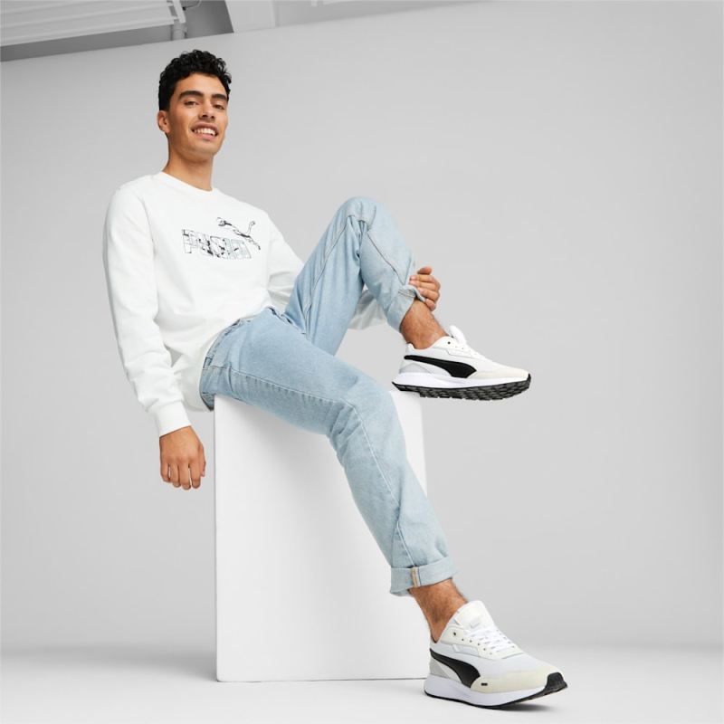 Puma | Men's Summer Splash Crew Neck Sweatshirt - White