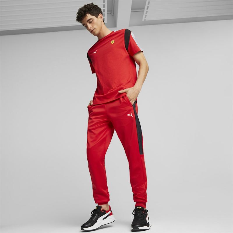 Puma | Men's Scuderia Ferrari Race MT7 Track Pants - Rosso Corsa