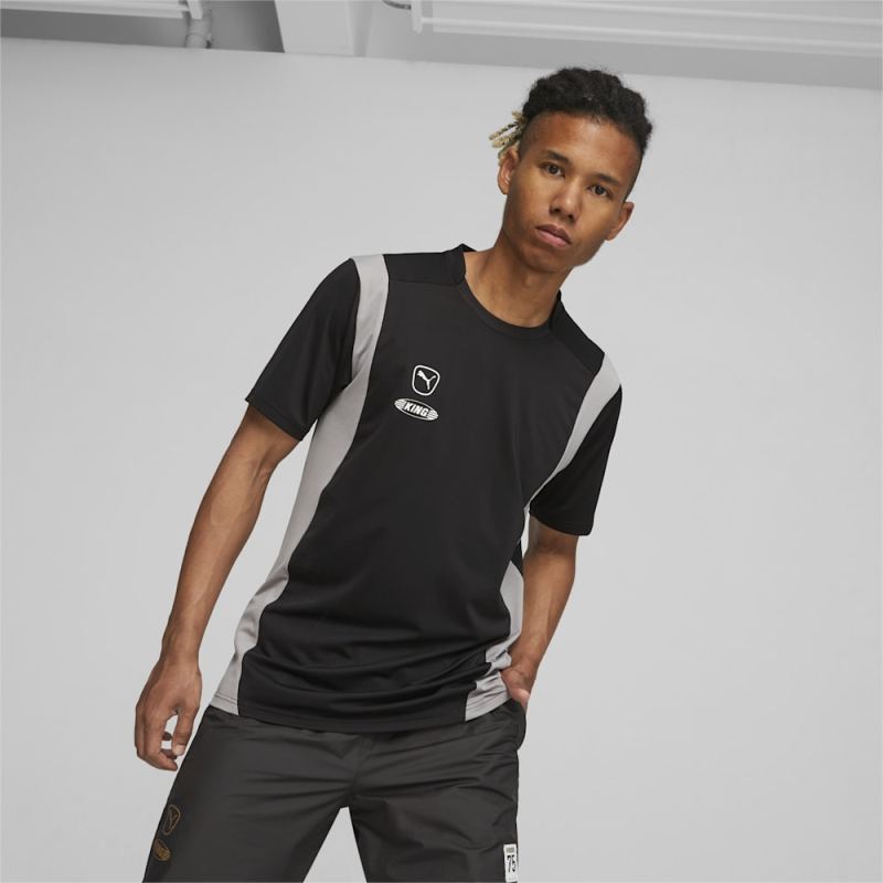 Puma | Men's KING Pro Jersey - Black-Concrete Gray