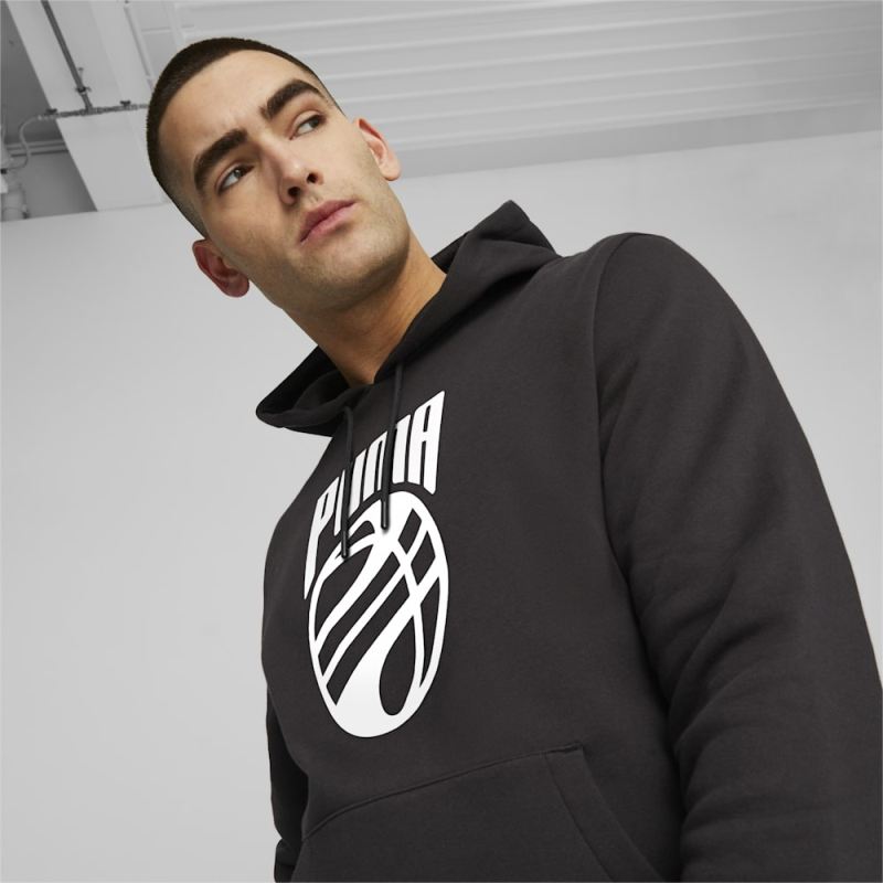 Puma | Men's Posterize Basketball Hoodie - Black