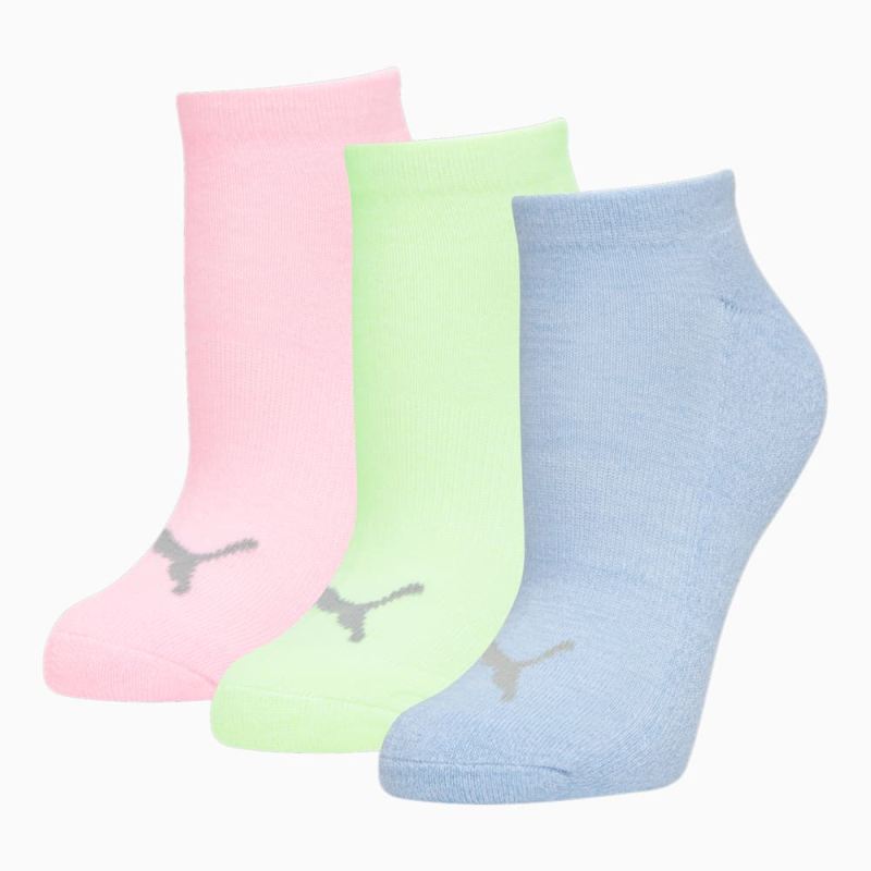 Puma | Women's Half-Terry Low Cut Socks (3 Pack) - BRIGHT CORAL