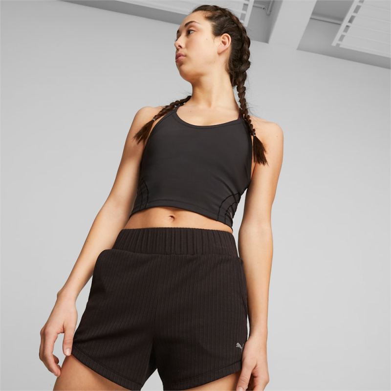 Puma | Women's Studio Ultrabare Training Crop Top - Black-SHIBORI