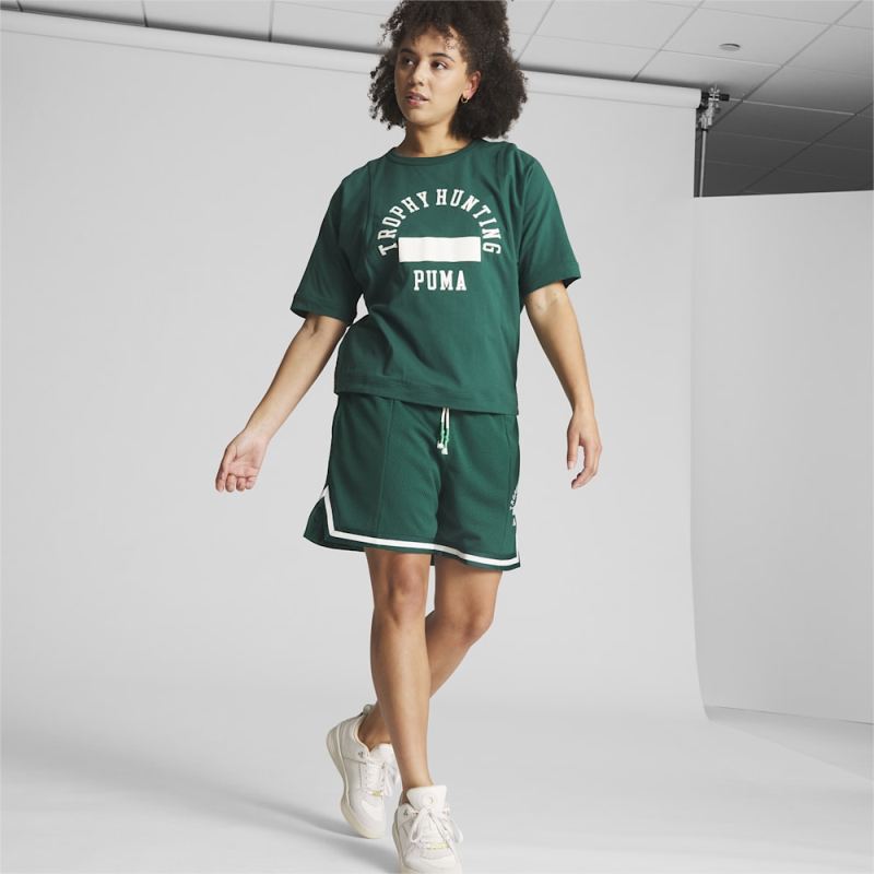 Puma | Women's x TROPHY HUNTING Basketball Shorts - Malachite