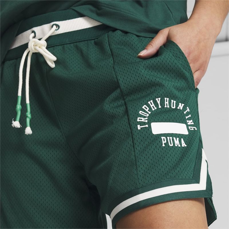 Puma | Women's x TROPHY HUNTING Basketball Shorts - Malachite