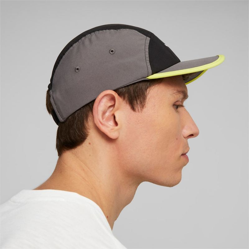 Puma | Men's Training Cap - Black-Cool Dark Gray-Yellow Burst