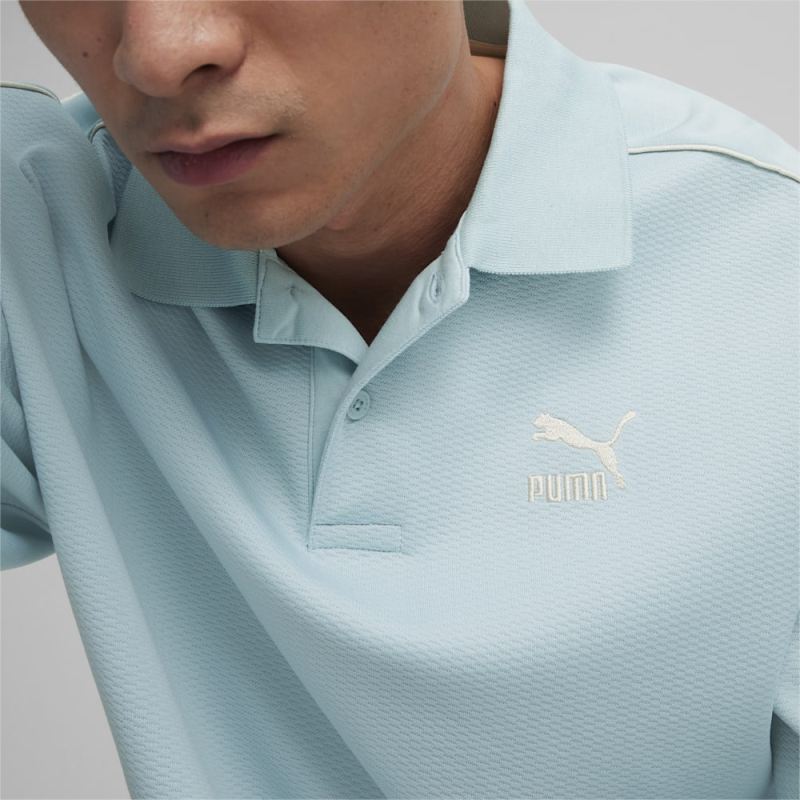 Puma | Men's T7 Polo Sweatshirt - Turquoise Surf