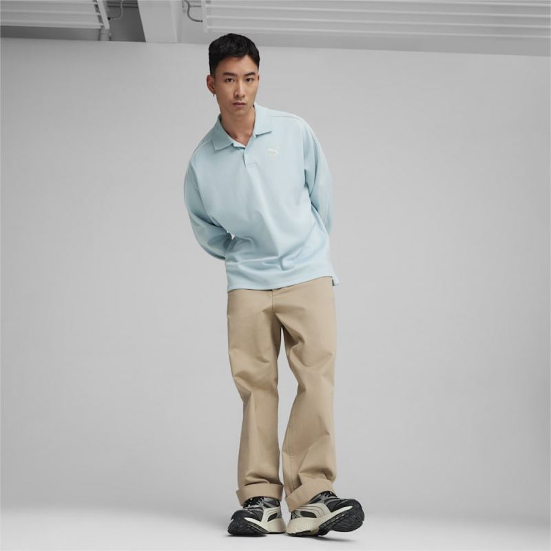 Puma | Men's T7 Polo Sweatshirt - Turquoise Surf