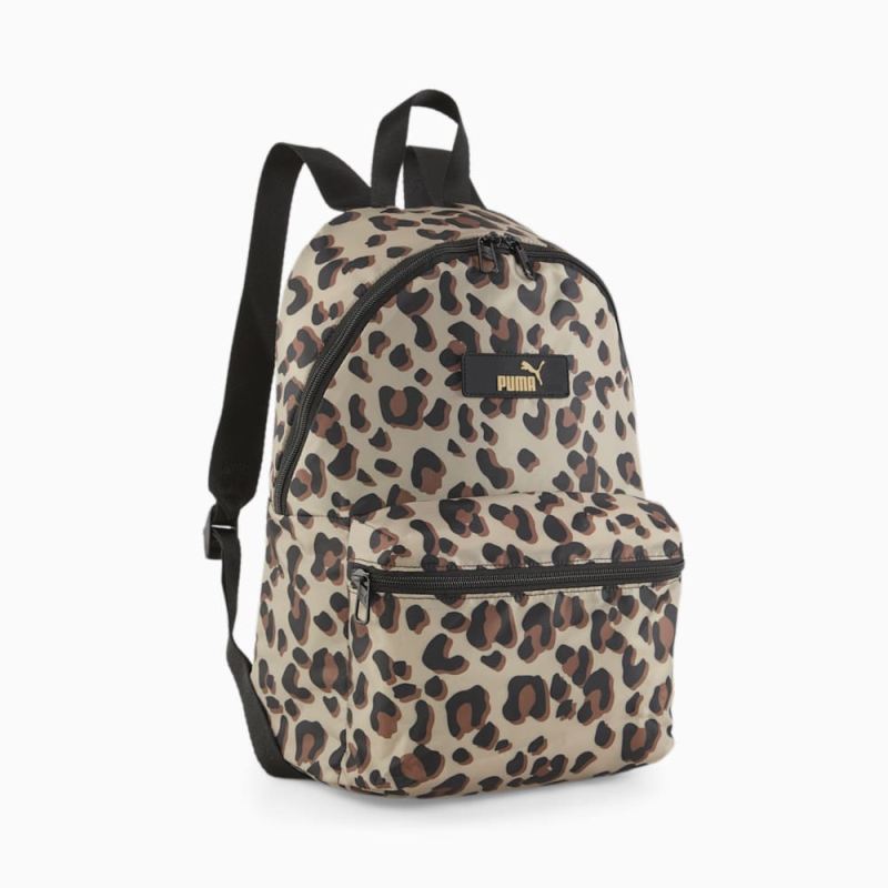 Puma | Women's Core Pop Backpack - Prairie Tan-Animal AOP