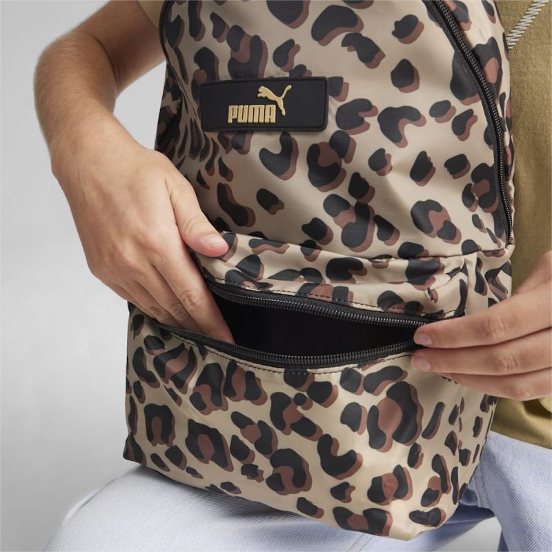 Puma | Women's Core Pop Backpack - Prairie Tan-Animal AOP