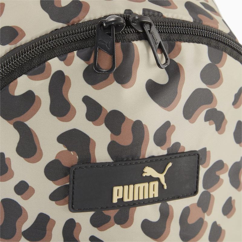 Puma | Women's Core Pop Backpack - Prairie Tan-Animal AOP