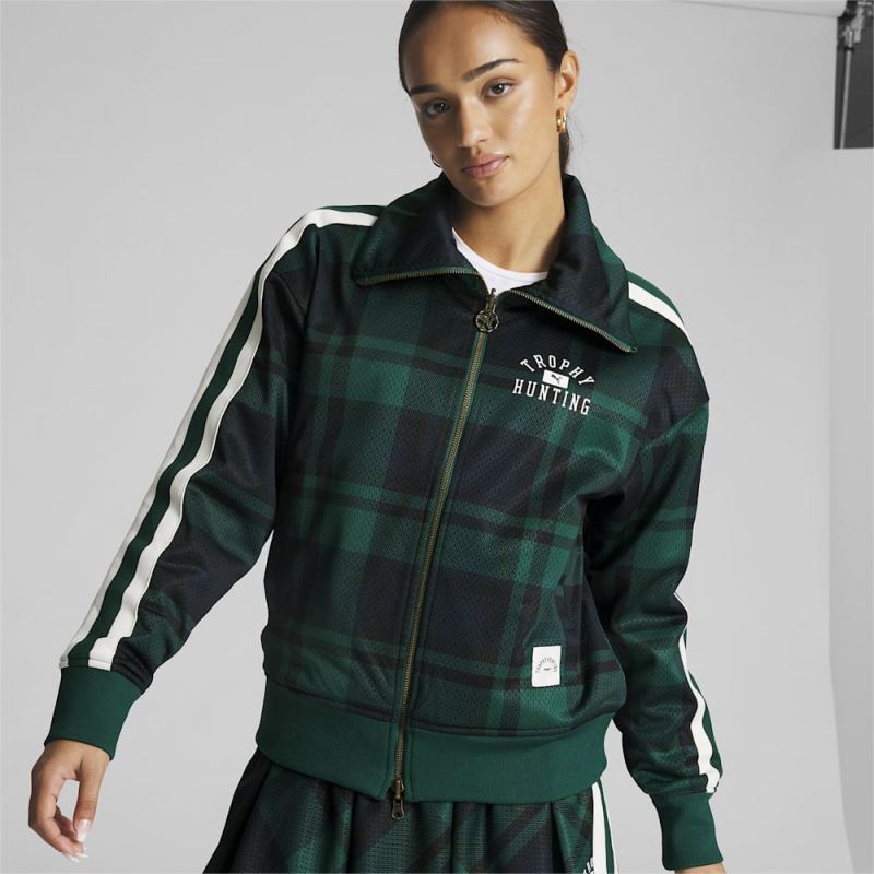 Puma | Women's x TROPHY HUNTING Basketball Jacket - Malachite-AOP - Click Image to Close