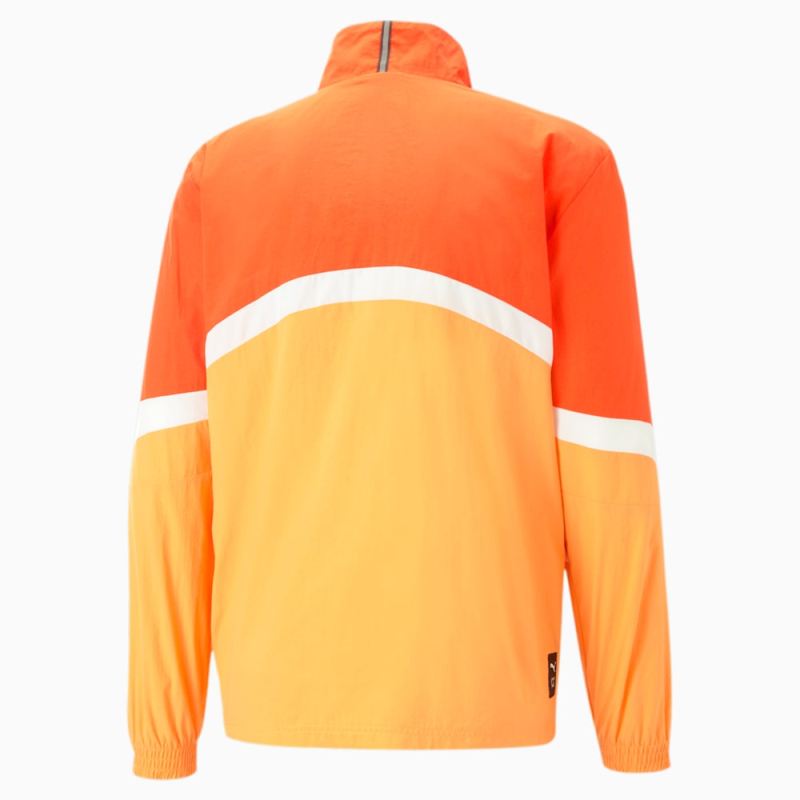 Puma | Men's Clyde Basketball Jacket 2.0 - Cayenne Pepper-Clementine