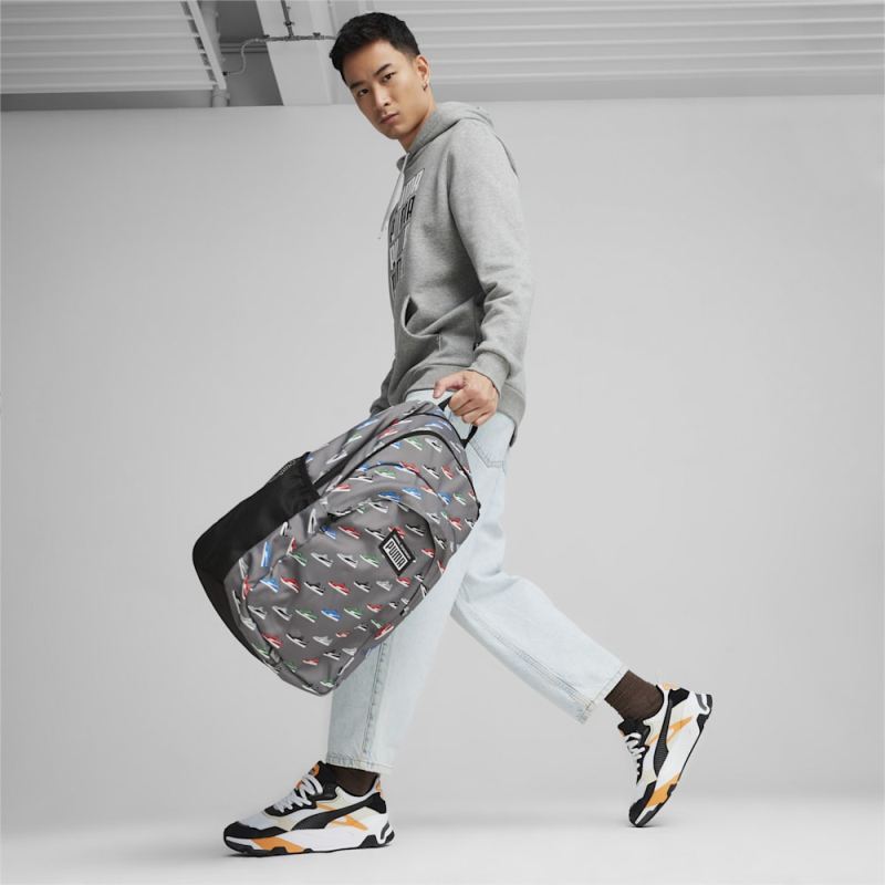 Puma | Men's Academy Backpack - Mineral Gray-Sneaker AOP