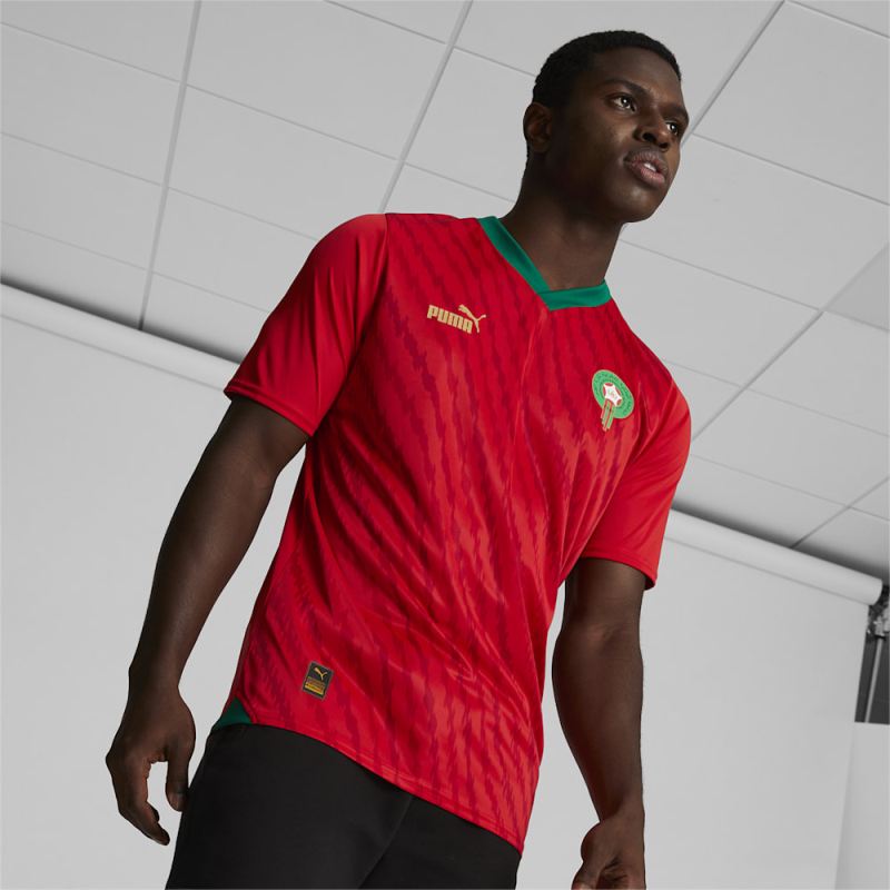 Puma | Men's FRMF WWC Home Replica Jersey - Red-Power Green - Click Image to Close