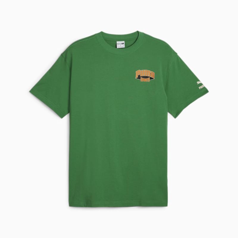 Puma | Men's For the Fanbase Puma | Men's TEAM Graphic Tee - Archive Green