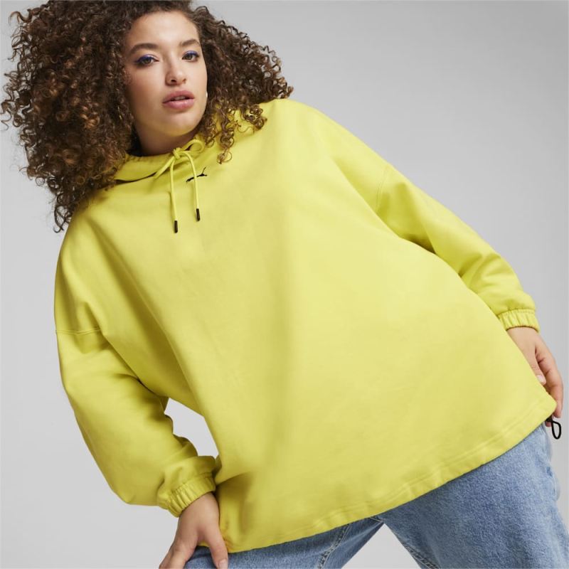 Puma | Women's DARE TO Oversized Hoodie - Lime Sheen