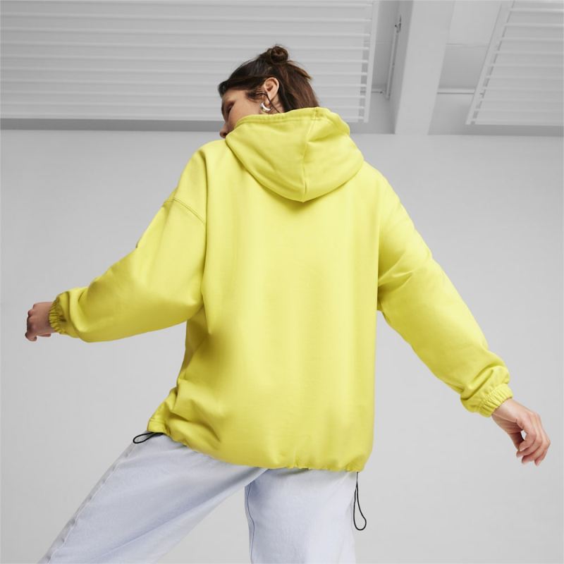 Puma | Women's DARE TO Oversized Hoodie - Lime Sheen