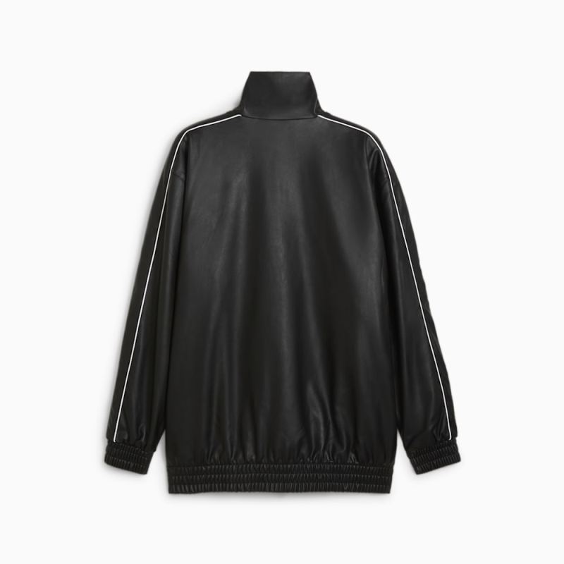 Puma | Men's T7 Pleather Track Jacket - Black