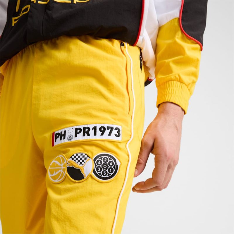 Puma | Men's x PORSCHE Basketball Woven Pants - Sport Yellow-Black