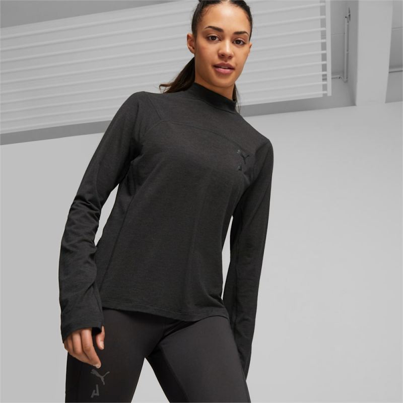 Puma | Women's SEASONS Long Sleeve Tee - Black