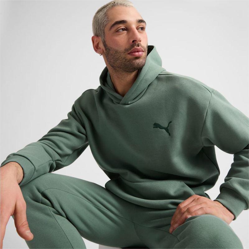 Puma | Men's Elevated Full Length Hoodie - Eucalyptus