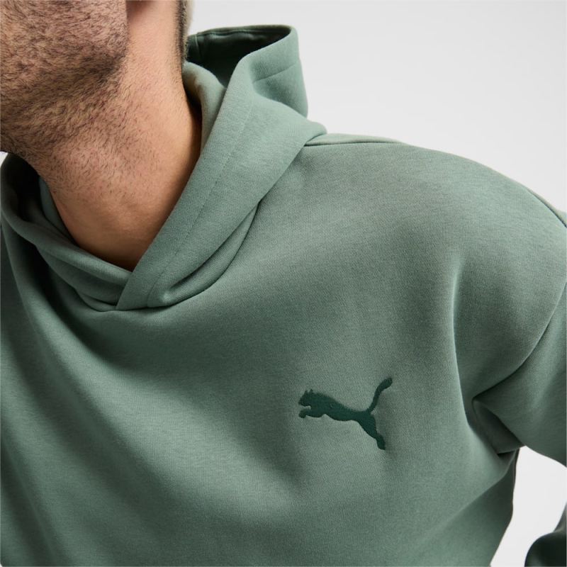 Puma | Men's Elevated Full Length Hoodie - Eucalyptus