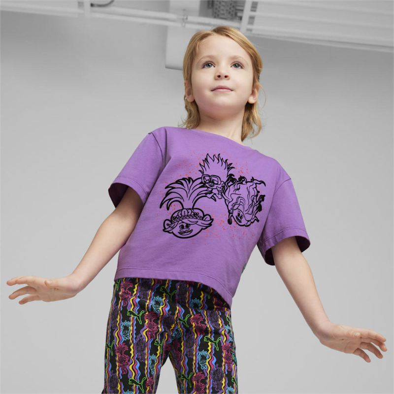 Puma | Girls Puma | Girls x TROLLS Little Kids Graphic Tee - Ultraviolet