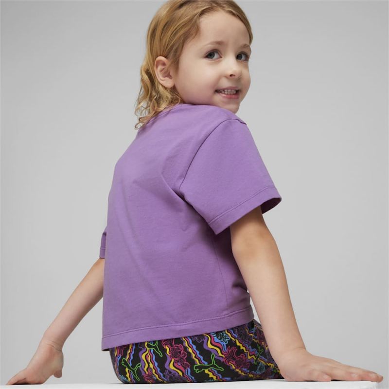 Puma | Girls Puma | Girls x TROLLS Little Kids Graphic Tee - Ultraviolet