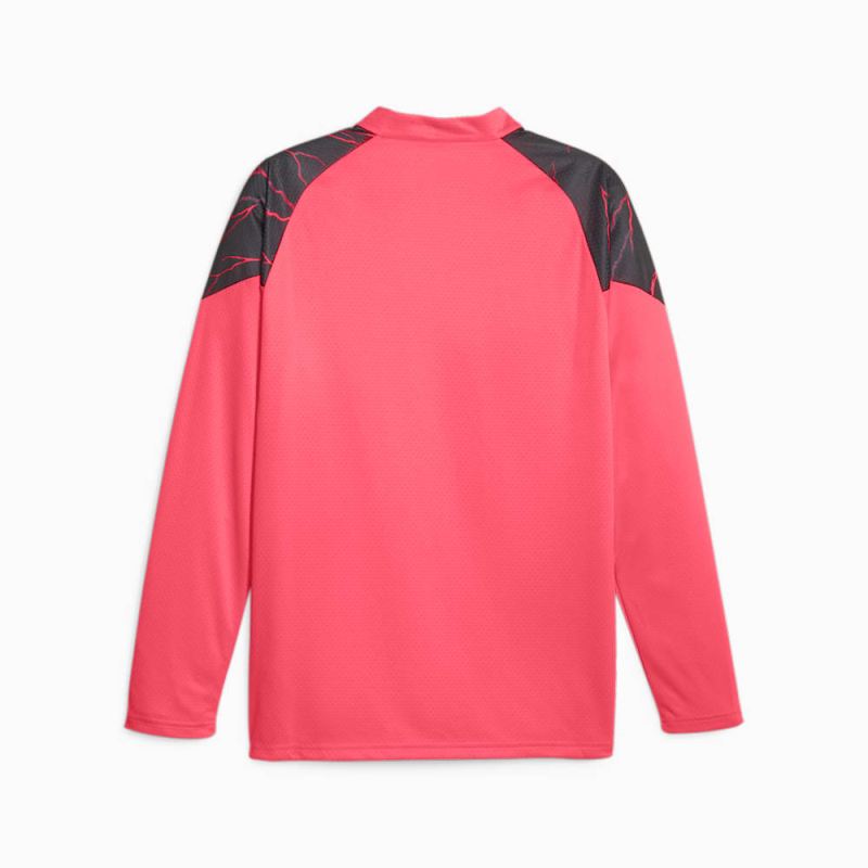 Puma | Men's Manchester City Soccer Quarter-zip - Sunset Glow-Dark Navy