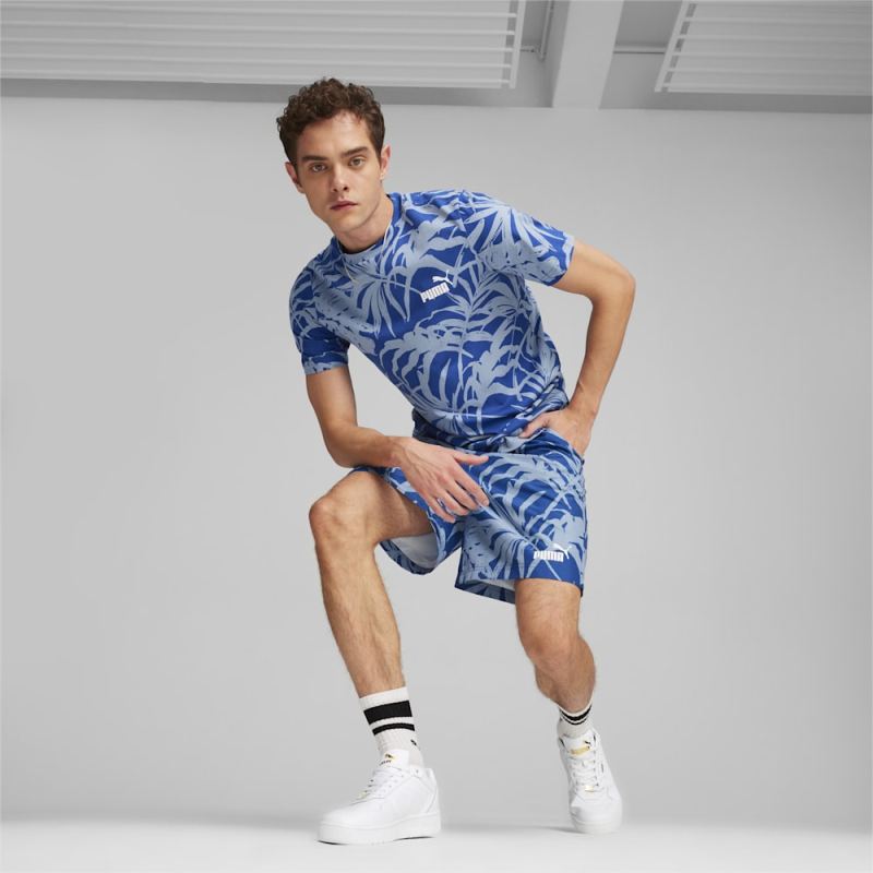 Puma | Men's ESS+ PALM RESORT Tee - Cobalt Glaze-AOP