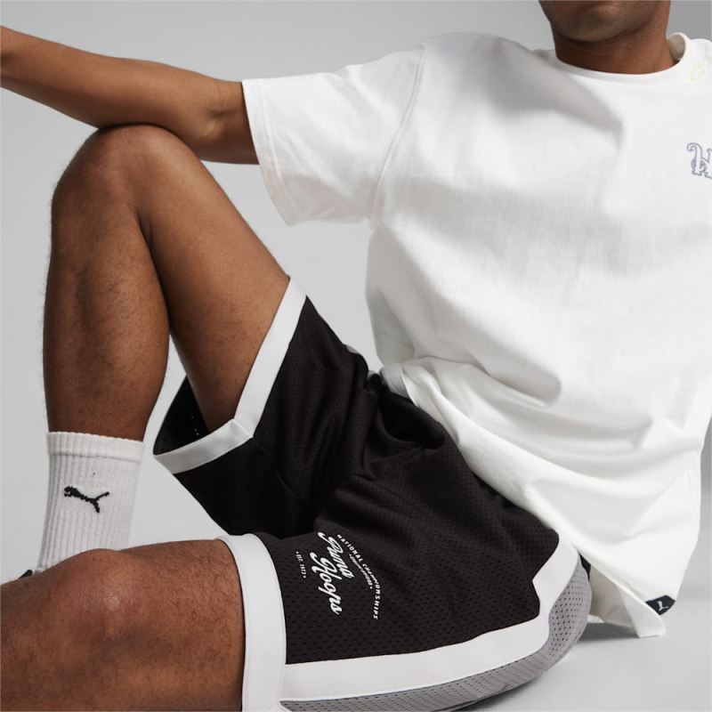 Puma | Men's SHOWTIME Puma | Men's HOOPS Basketball Mesh Shorts - Black