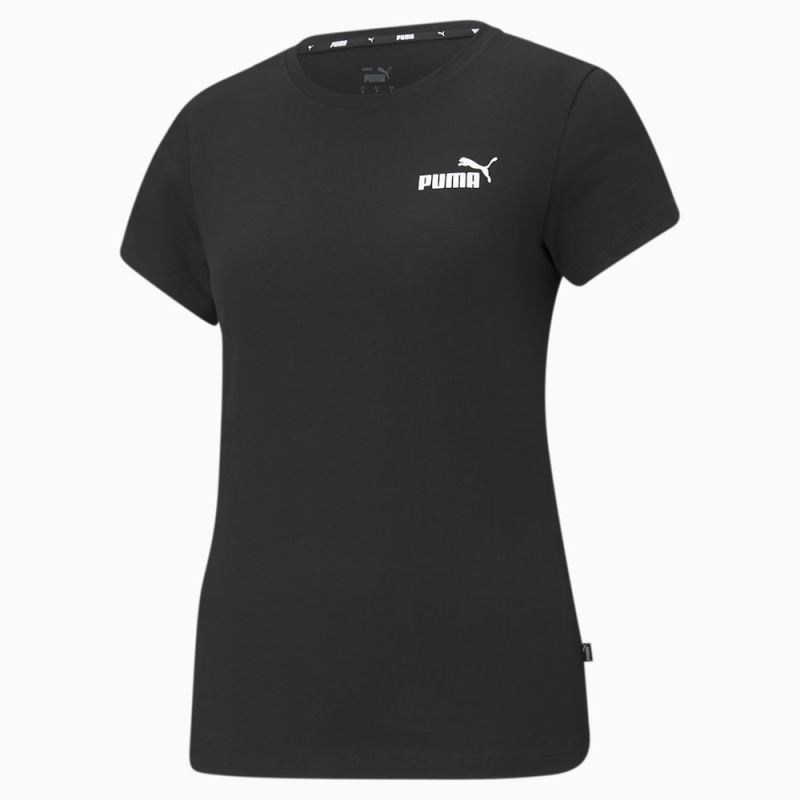 Puma | Women's Essentials Small Logo Tee - Black - Click Image to Close