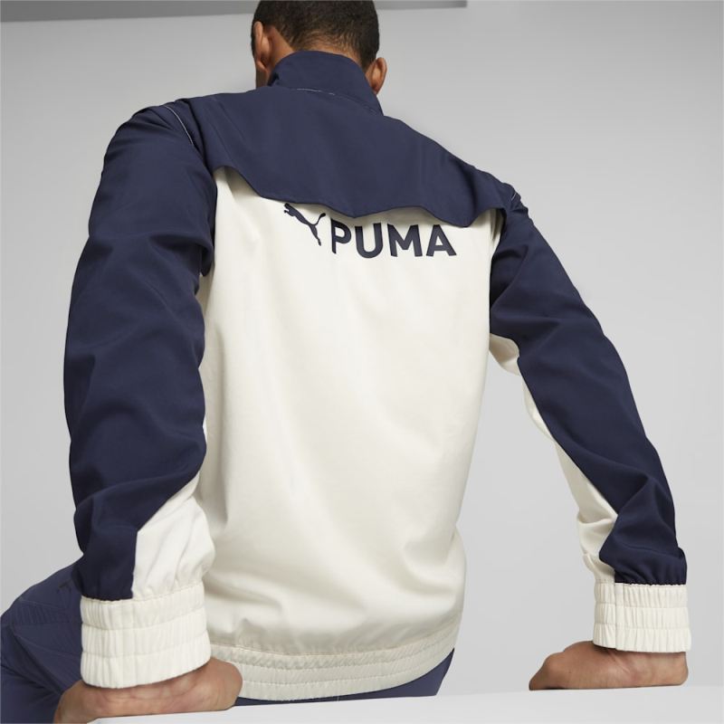 Puma | Men's FIT Full-Zip Woven Training Jacket - Alpine Snow-Navy