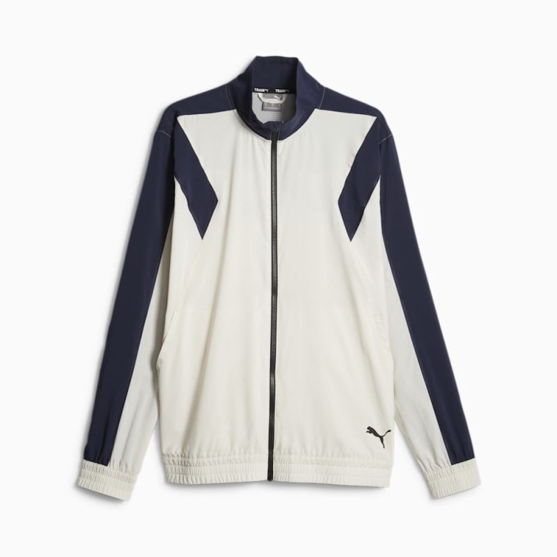 Puma | Men's FIT Full-Zip Woven Training Jacket - Alpine Snow-Navy