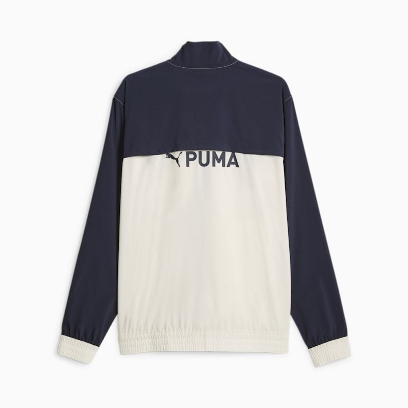 Puma | Men's FIT Full-Zip Woven Training Jacket - Alpine Snow-Navy