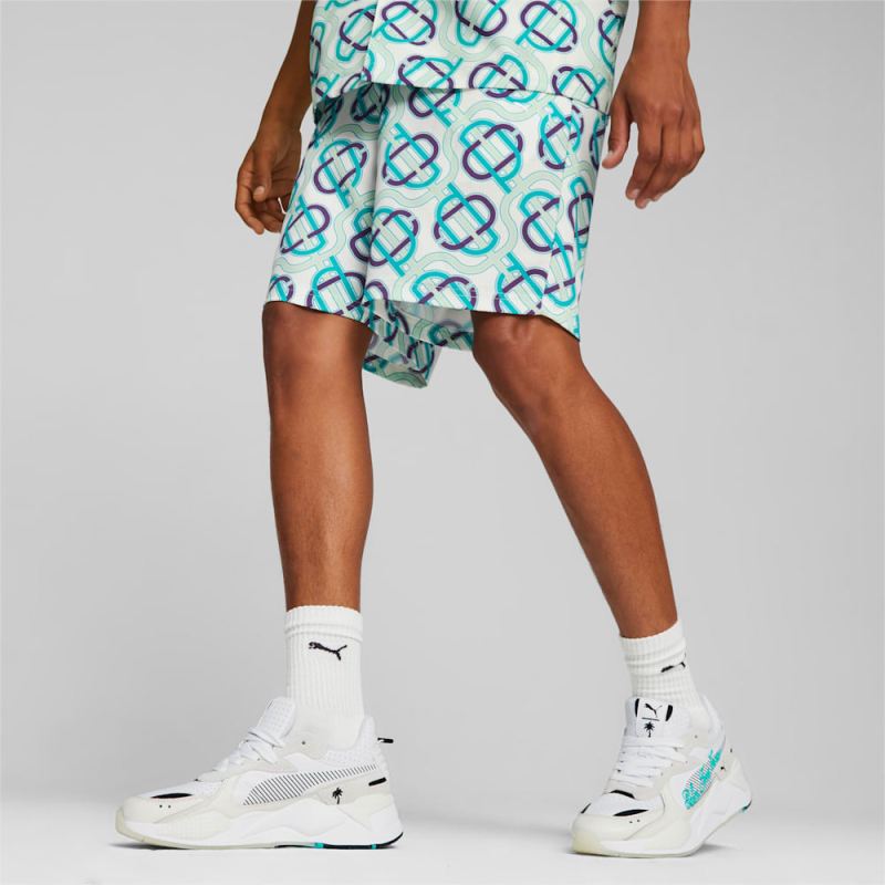 Puma | Men's x PALM TREE CREW Shorts - Warm White-AOP