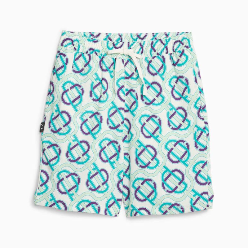 Puma | Men's x PALM TREE CREW Shorts - Warm White-AOP