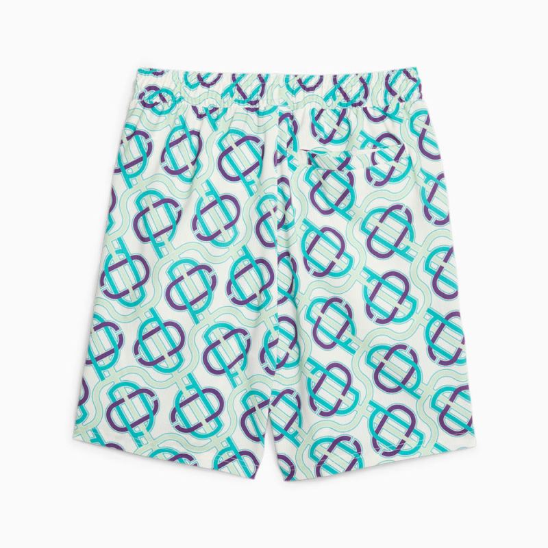 Puma | Men's x PALM TREE CREW Shorts - Warm White-AOP