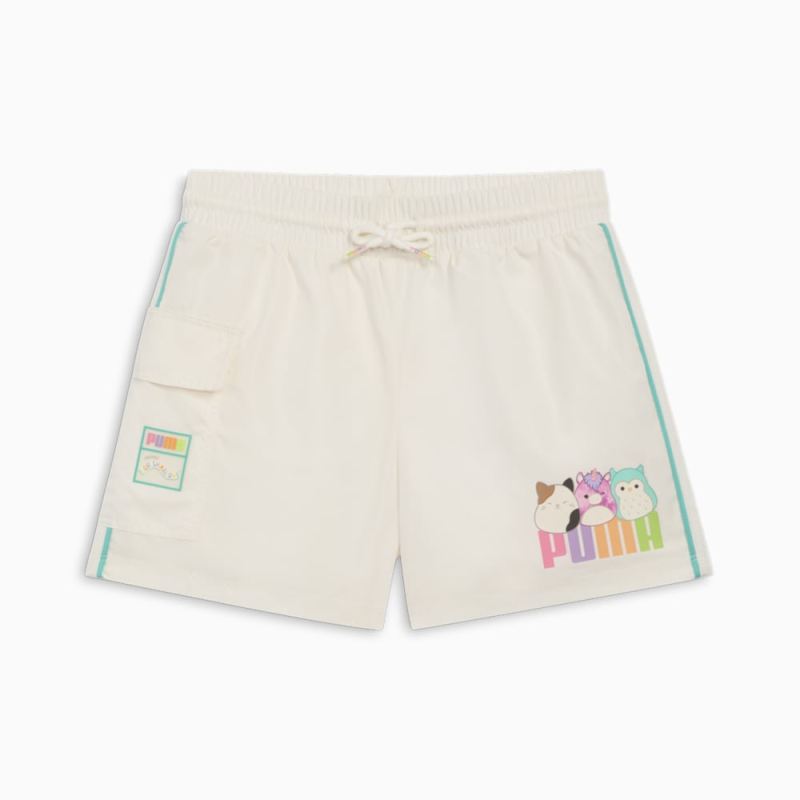 Puma | Girls Puma | Girls x SQUISHMALLOWS Little Kids Cargo Shorts - WARM WHITE