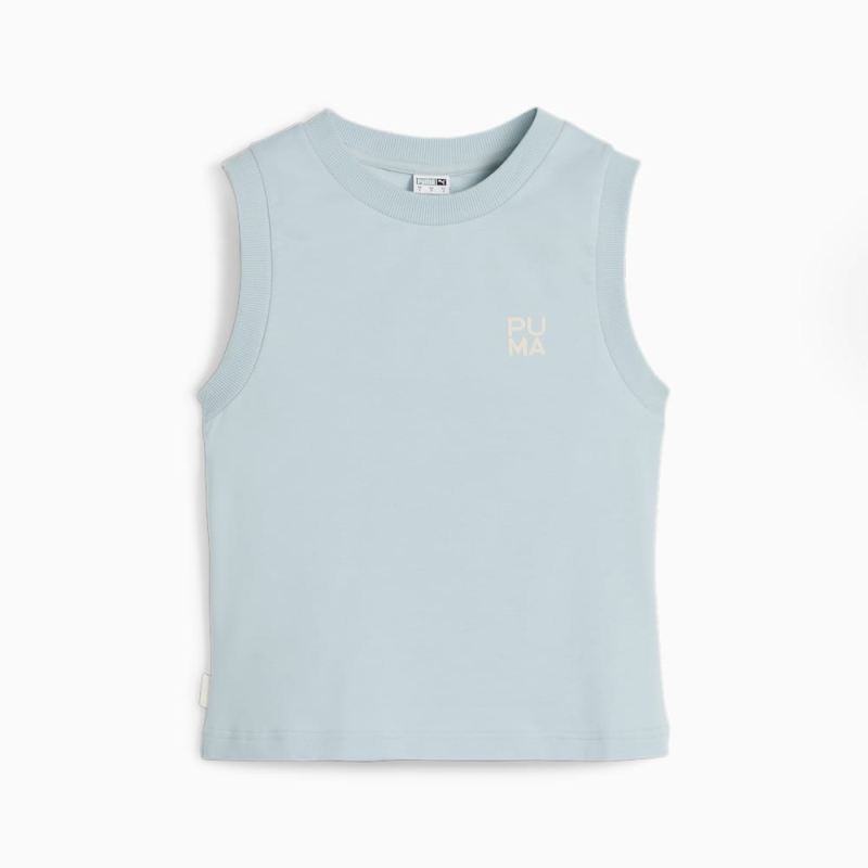 Puma | Women's INFUSE Slim Tank - Turquoise Surf