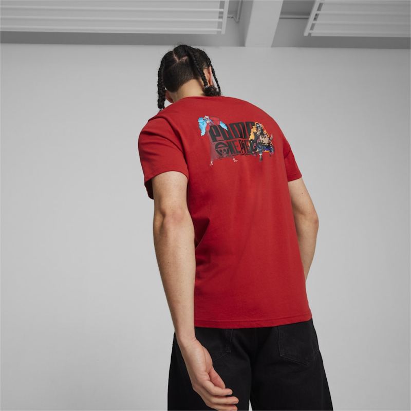 Puma | Men's x ONE PIECE Graphic Tee - Club Red