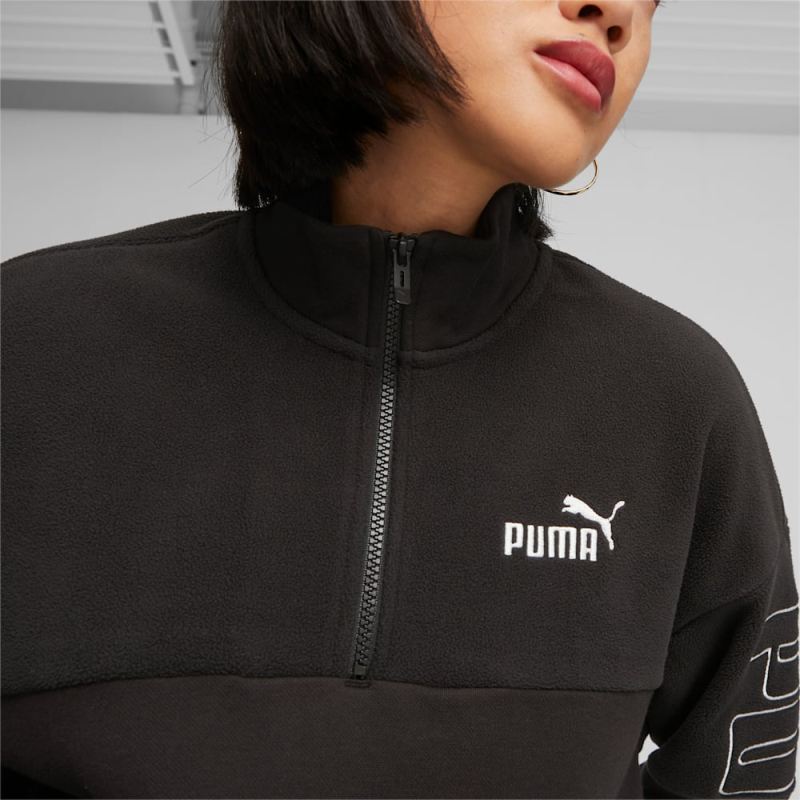 Puma | Women's POWER Colorblock Sweatshirt - Black