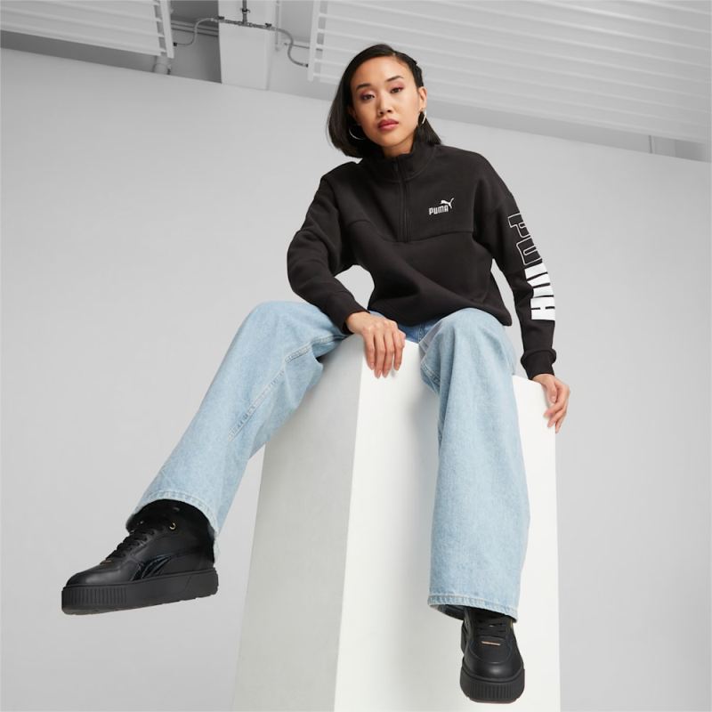 Puma | Women's POWER Colorblock Sweatshirt - Black