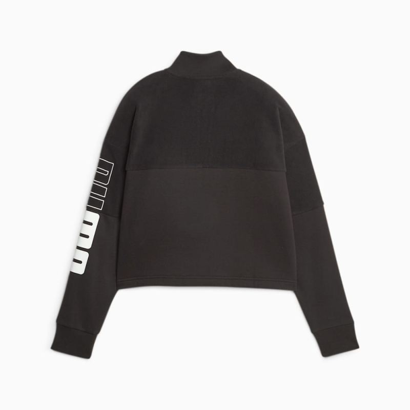 Puma | Women's POWER Colorblock Sweatshirt - Black