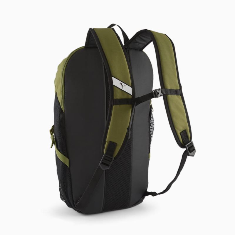 Puma | Men's Plus PRO Backpack - Olive Green-Rickie Orange