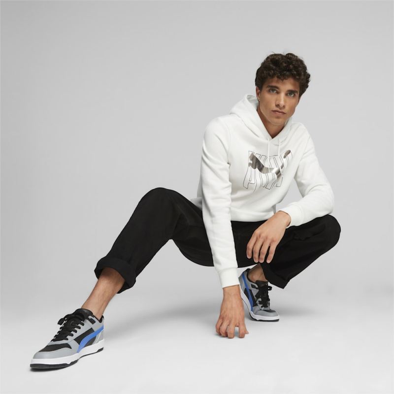 Puma | Men's ESS+ Logo Lab Hoodie - White